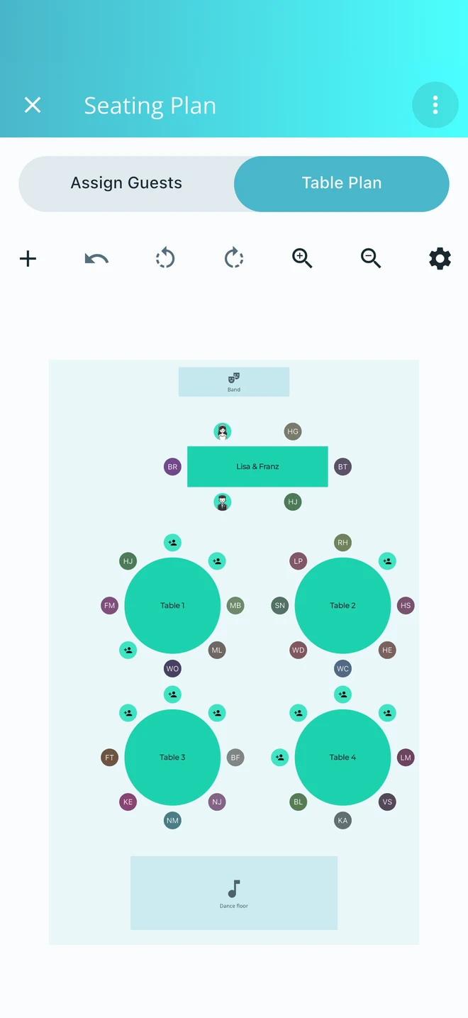 Seating plan